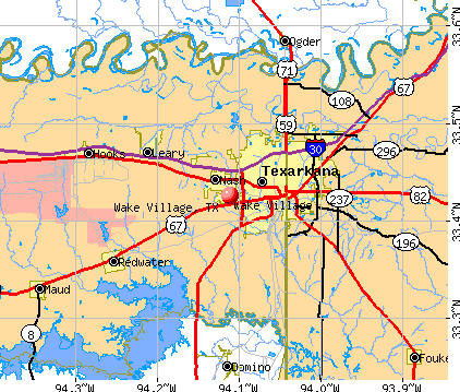 Wake Village, TX map