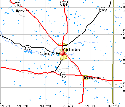 Coleman, TX map