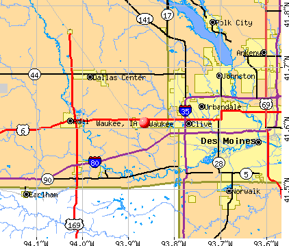 Waukee, IA map