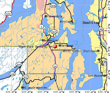 East Port Orchard, WA map