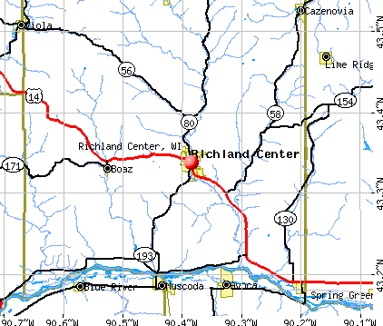 Richland Center, WI map