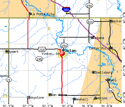 Vinton, IA map