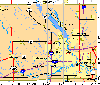 Grimes, IA map