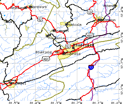 Bluefield, VA map