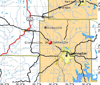 Ellettsville, IN map