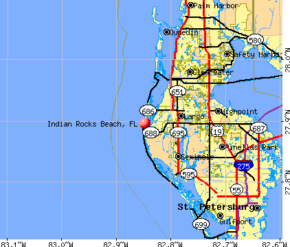 Indian Rocks Beach, FL map