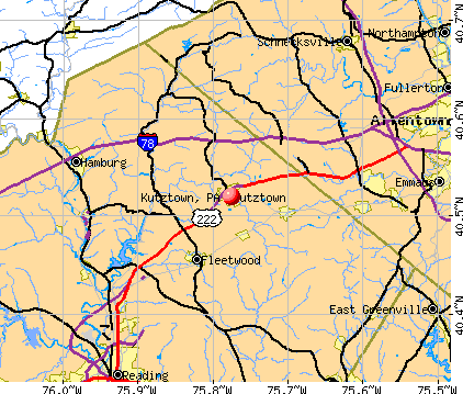 Kutztown, PA map