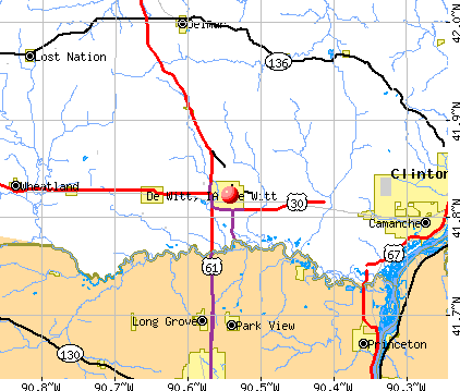 De Witt, IA map