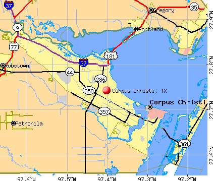 Corpus Christi, TX map