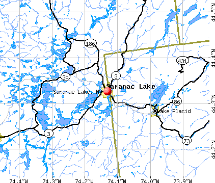 Saranac Lake, NY map