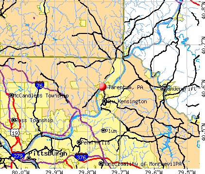 Tarentum, PA map