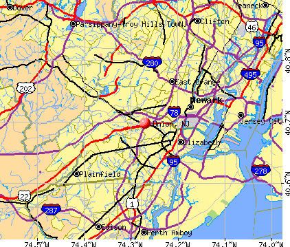 Union, NJ map