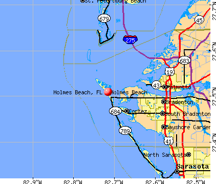 Holmes Beach, FL map