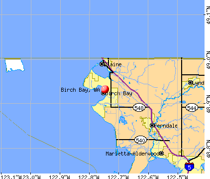 Birch Bay, WA map