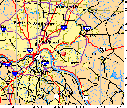 Turpin Hills, OH map