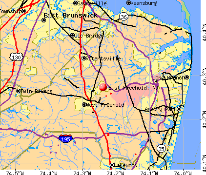 East Freehold, NJ map