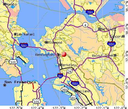 Kensington, CA map