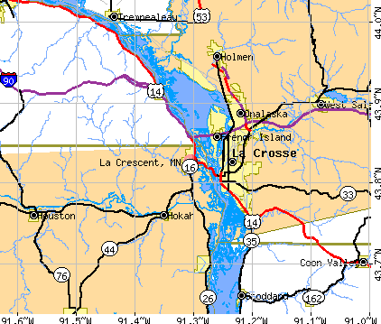 La Crescent, MN map
