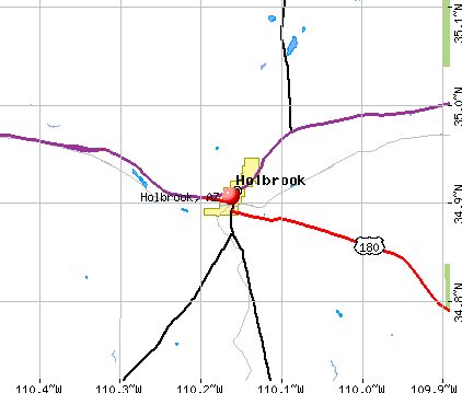 Holbrook, AZ map