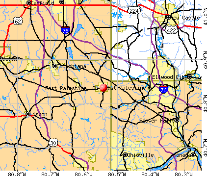 East Palestine, OH map