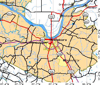 Owensboro, KY map
