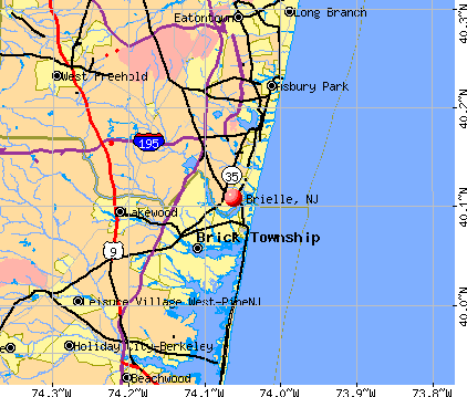 Brielle, NJ map