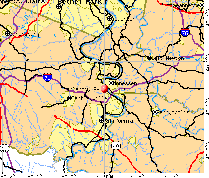 Charleroi, PA map