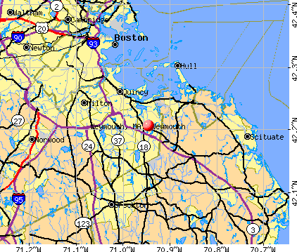 Weymouth, MA map