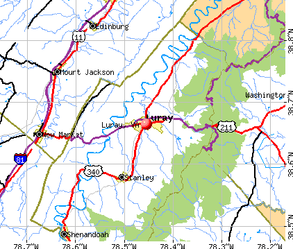 Luray, VA map