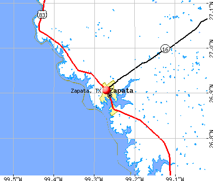 Zapata, TX map