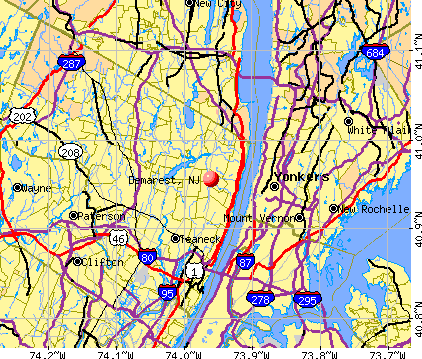 Demarest, NJ map