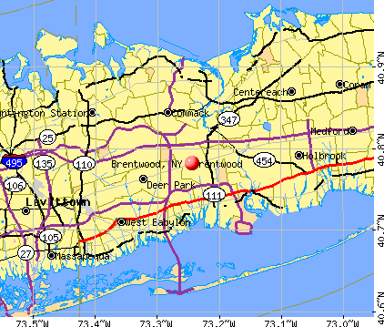 Brentwood, NY map