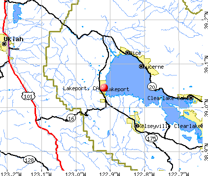 Lakeport, CA map