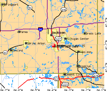 Vandercook Lake, MI map
