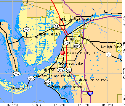 Whiskey Creek, FL map