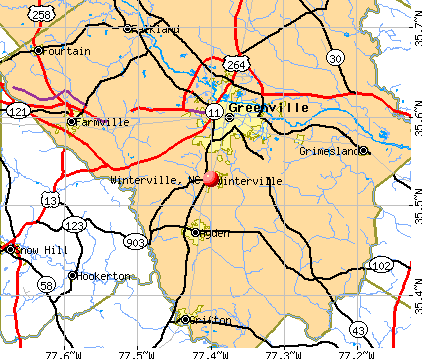Winterville, NC map