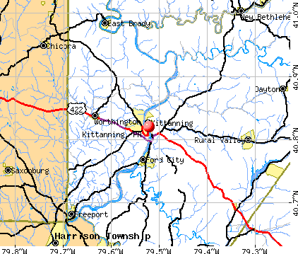 Kittanning, PA map