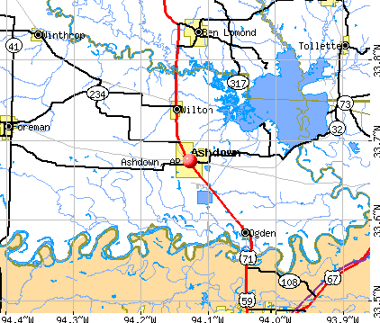 Ashdown, AR map