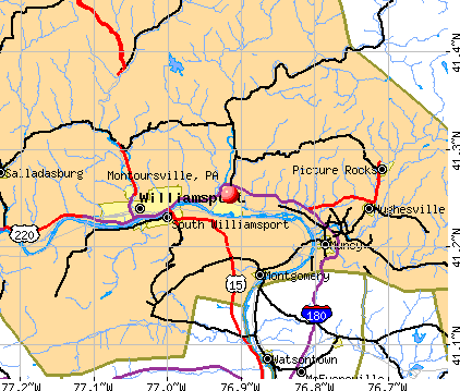 Montoursville, PA map