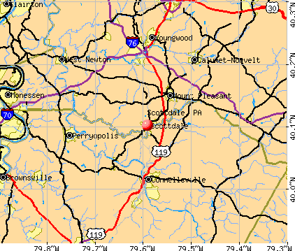 Scottdale, PA map