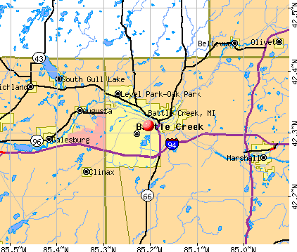 Battle Creek, MI map