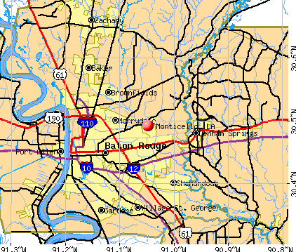 Monticello, LA map