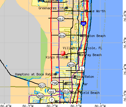Villages of Oriole, FL map
