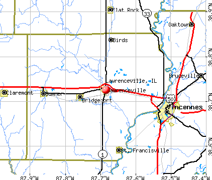 Lawrenceville, IL map