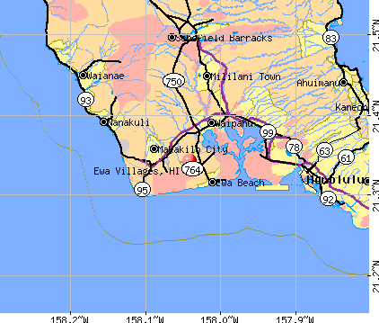 Ewa Villages, HI map