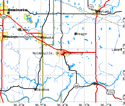 Holdenville, OK map
