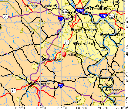 McMurray, PA map