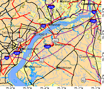 Beckett, NJ map