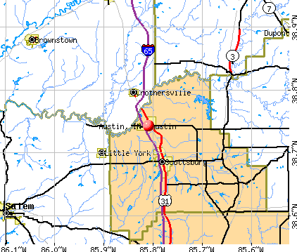 Austin, IN map