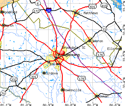 Brookdale, SC map